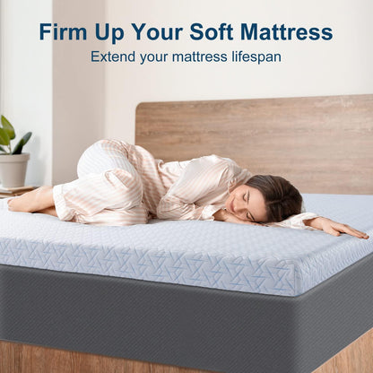 3 Inch Mattress Topper King - Cool Gel Memory Foam Mattress Topper Extra Firm Bed Topper with Cover, Hard Mattress Topper for Back Relax, Certipur-Us Certified