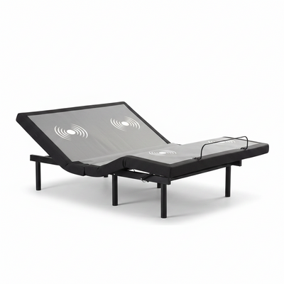Adjustable Bed Frame, Zero Clearance Adjustable Massage Bed Frame with Wireless Remote, Adjustable Bed Base Head & Foot Massage, Fast & Easy Assembly, USB Ports, LED Light, King Size Bed Frame