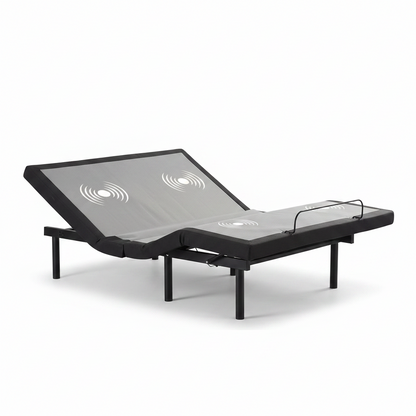 Adjustable Bed Frame, Zero Clearance Adjustable Massage Bed Frame with Wireless Remote, Adjustable Bed Base Head & Foot Massage, Fast & Easy Assembly, USB Ports, LED Light, King Size Bed Frame