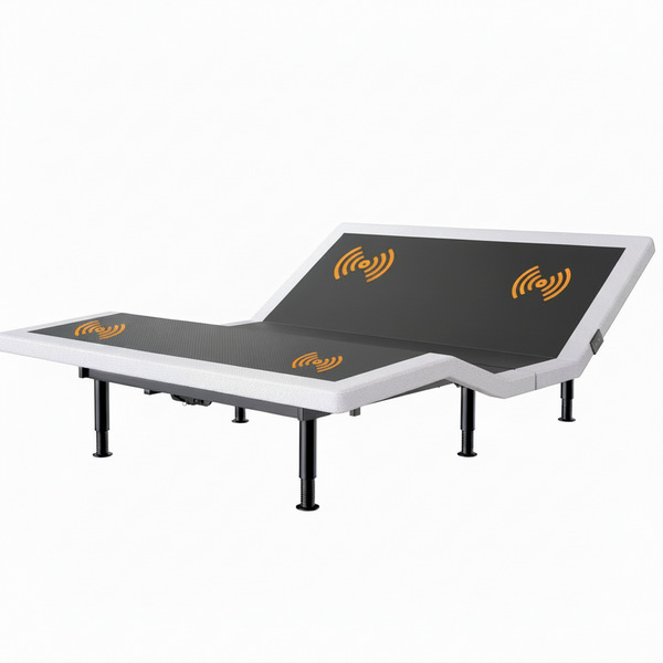 Full Adjustable Bed Frame with Massage Adjustable Bed Base with Wireless Remote USB Ports Underbed Light Zero Gravity Height Adjustable Legs