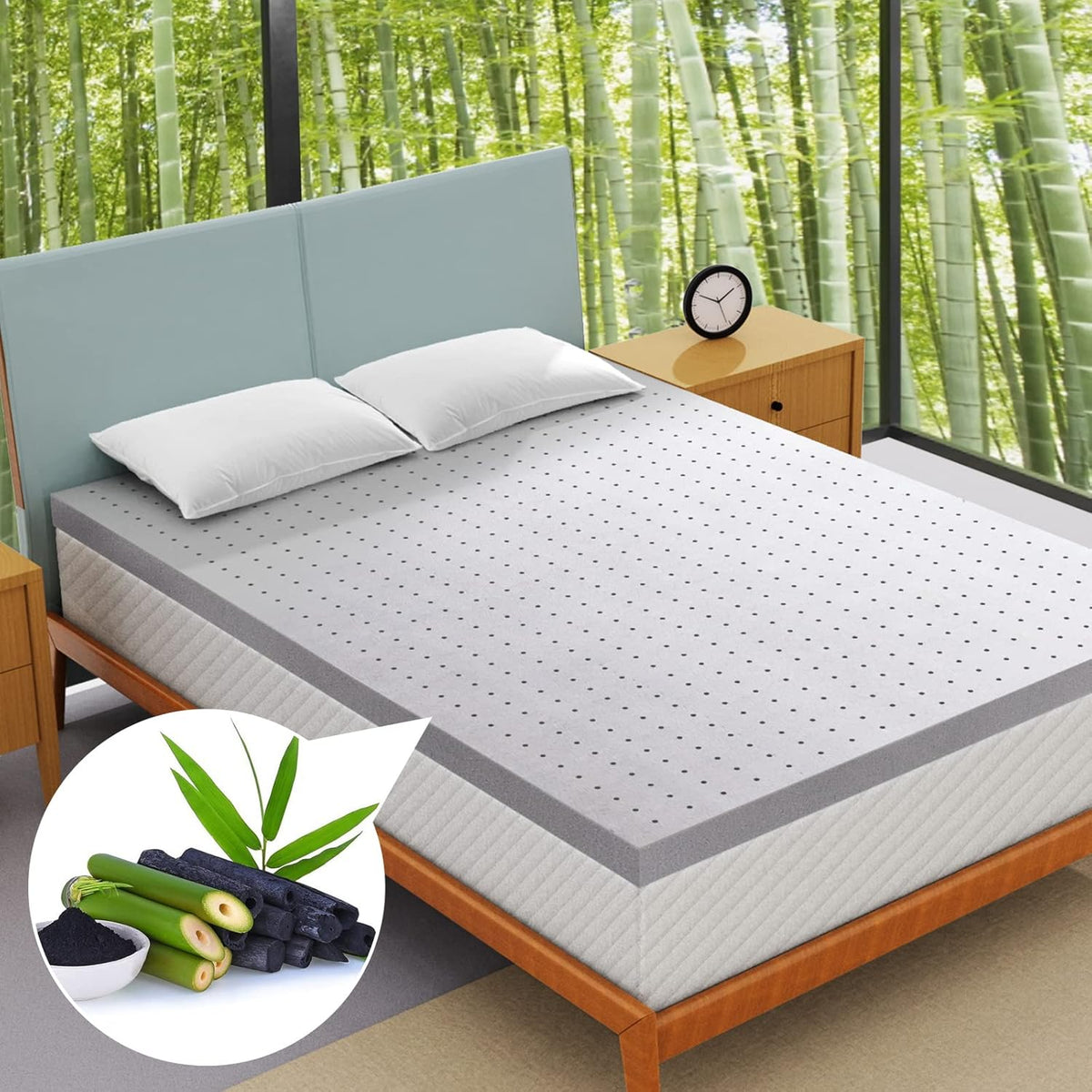 2 Inch Mattress Topper Full,Gel Memory Foam Mattress Topper Double Bed Topper for Soft & Cooling Sleep, Pressure Relieve, Certipur-Us Certified