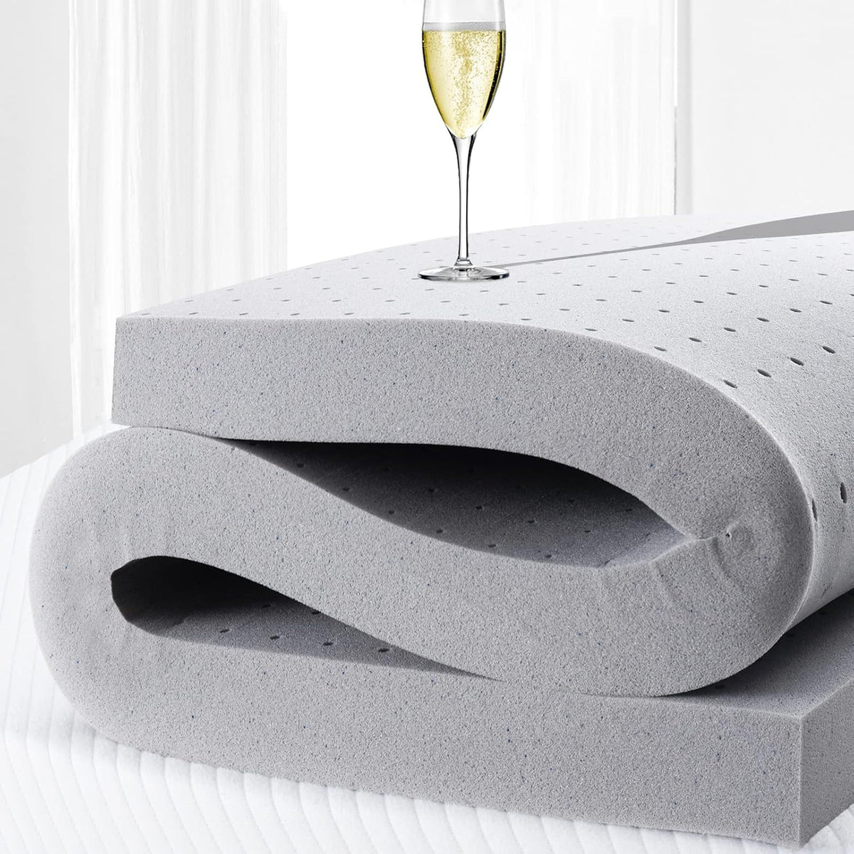 2 Inch Mattress Topper Full,Gel Memory Foam Mattress Topper Double Bed Topper for Soft & Cooling Sleep, Pressure Relieve, Certipur-Us Certified