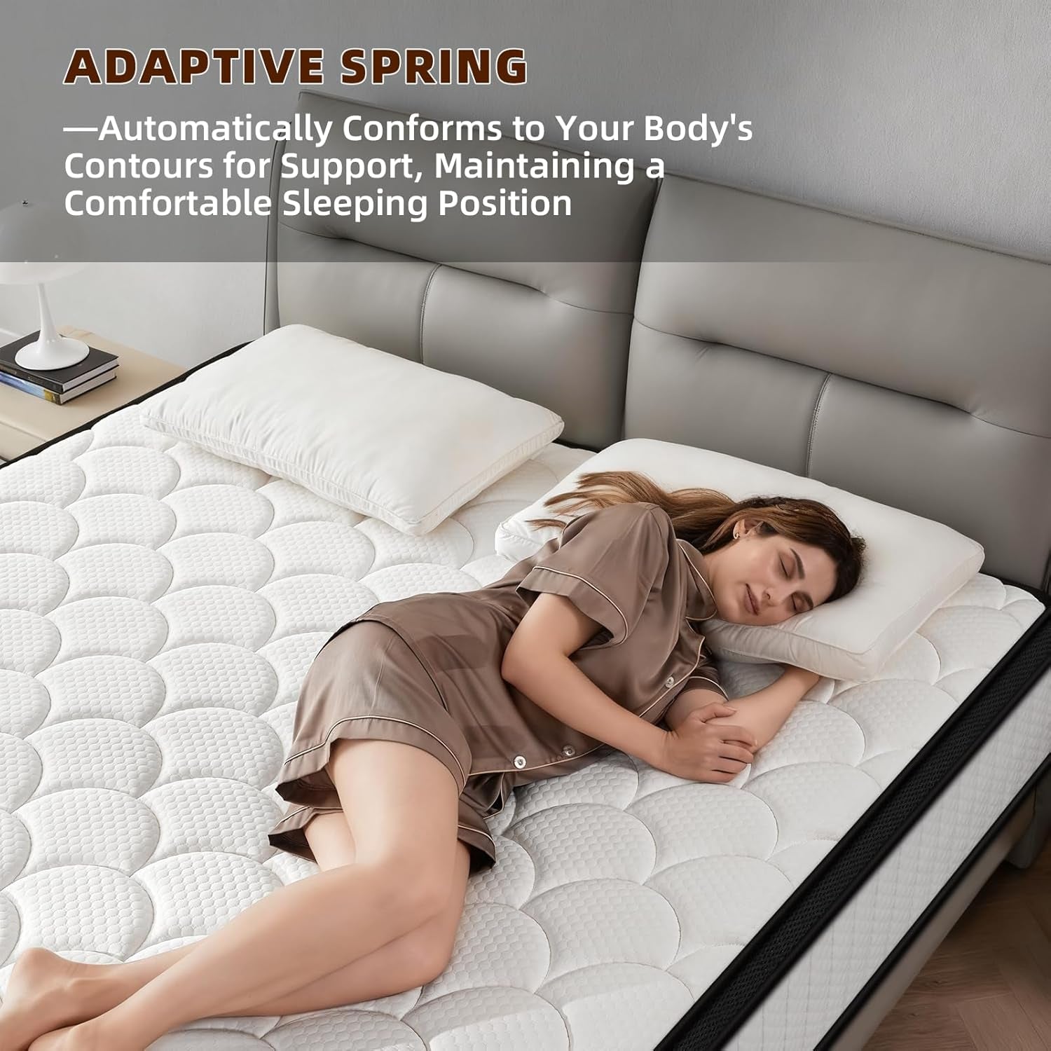Twin Mattress 10 Inch Medium Firm Hybrid Mattress Twin Size Memory Foam Pocket Springs Twin Bed Matress in a Box for All Sleeping Positions Motion Isolation Comfortable Sleep (White, Twin 10 Inch)