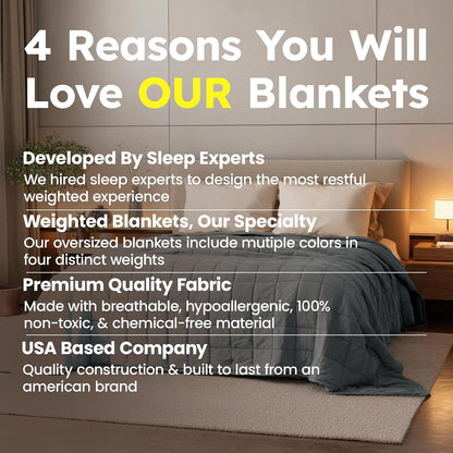Homesmart King Size Weighted Blanket 20 Lbs, Also Fits California King Beds