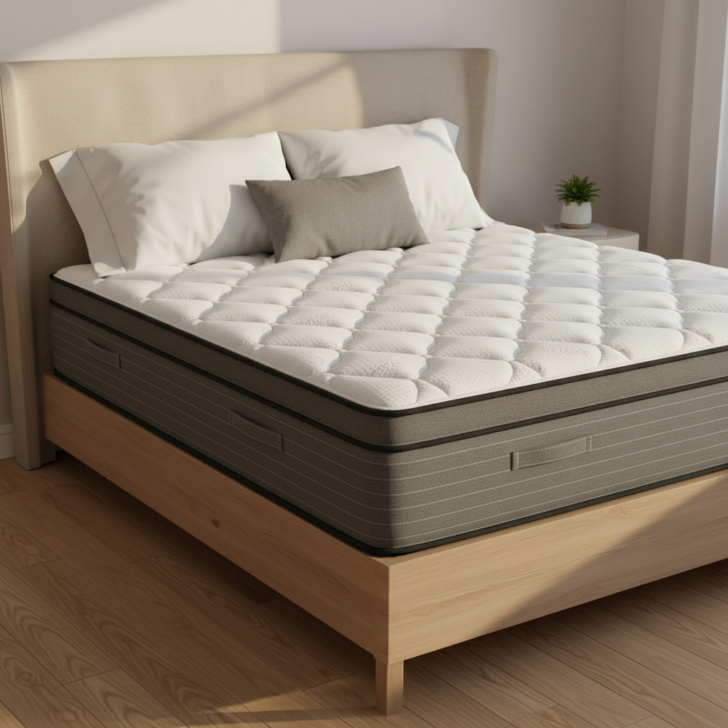 Queen Mattress, 12 Inch Hybrid Matress with Memory Foam & Individual Pocket Springs, Queen Size Mattress in a Box, Pressure Relief, Edge Support, Motion Isolation