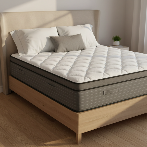Queen Mattress, 12 Inch Hybrid Matress with Memory Foam & Individual Pocket Springs, Queen Size Mattress in a Box, Pressure Relief, Edge Support, Motion Isolation