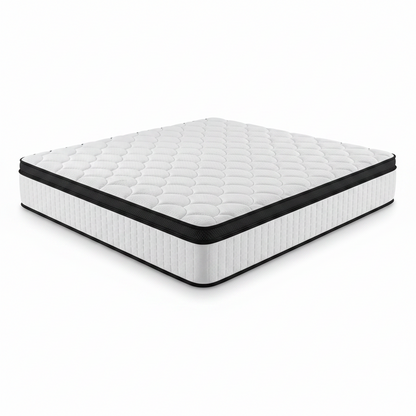 Twin Mattress 10 Inch Medium Firm Hybrid Mattress Twin Size Memory Foam Pocket Springs Twin Bed Matress in a Box for All Sleeping Positions Motion Isolation Comfortable Sleep (White, Twin 10 Inch)