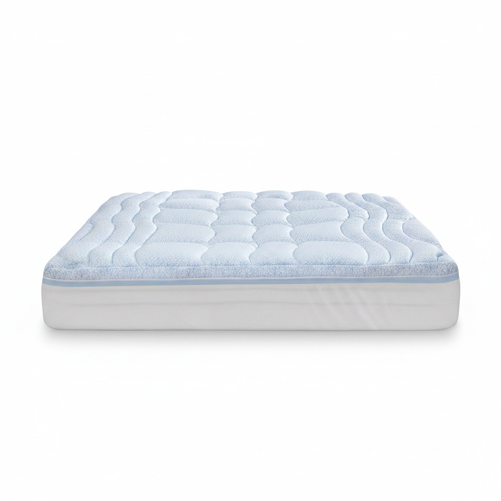 Dual Layer 4 Inch Cooling Memory Foam Mattress Topper Twin Size, 2 Inch Thick Soft Quilted Ice Silk Pillow Top Cover plus 2 Inch Gel Memory Foam Mattress Pad for Back Pain Relief