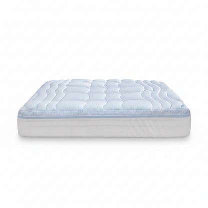 Dual Layer 4 Inch Cooling Memory Foam Mattress Topper Twin Size, 2 Inch Thick Soft Quilted Ice Silk Pillow Top Cover plus 2 Inch Gel Memory Foam Mattress Pad for Back Pain Relief