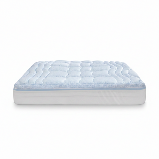 Dual Layer 4 Inch Cooling Memory Foam Mattress Topper Twin Size, 2 Inch Thick Soft Quilted Ice Silk Pillow Top Cover plus 2 Inch Gel Memory Foam Mattress Pad for Back Pain Relief